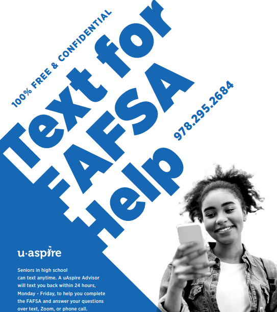 Seniors - Help with FAFSA is a text message away