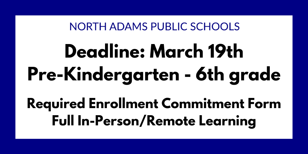 PreK-6 full in person deadline