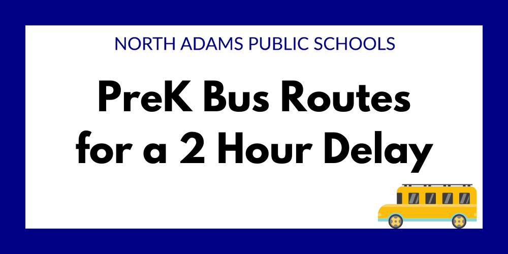 PreK Bus Routes for a 2 Hour Delay