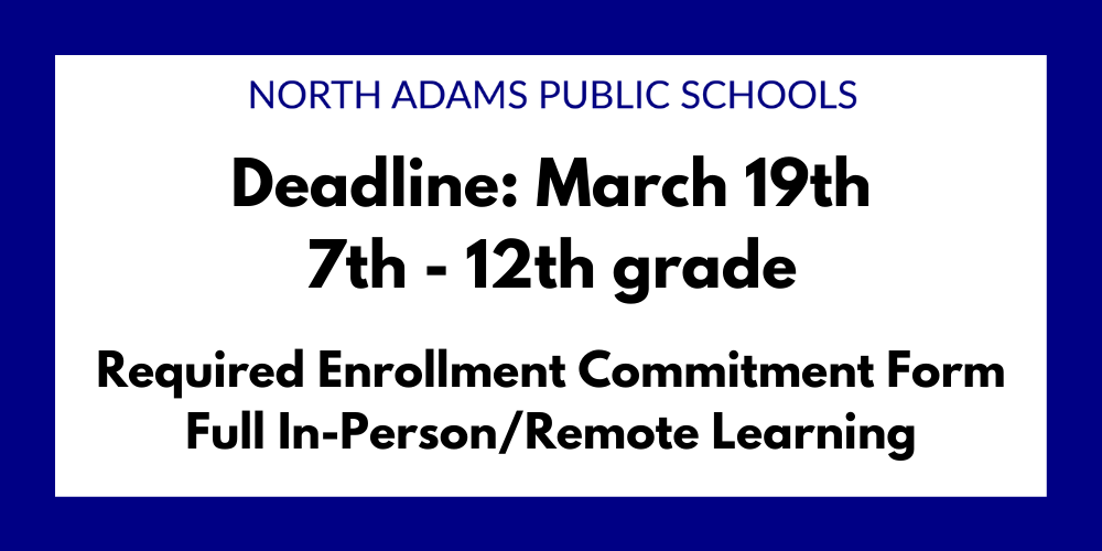 Drury Enrollment Form March 19 deadline