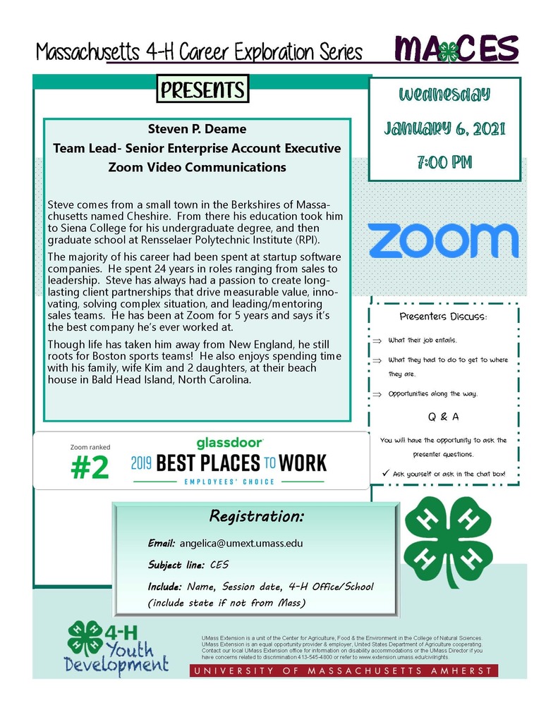 MA 4-H CES 1/6/21