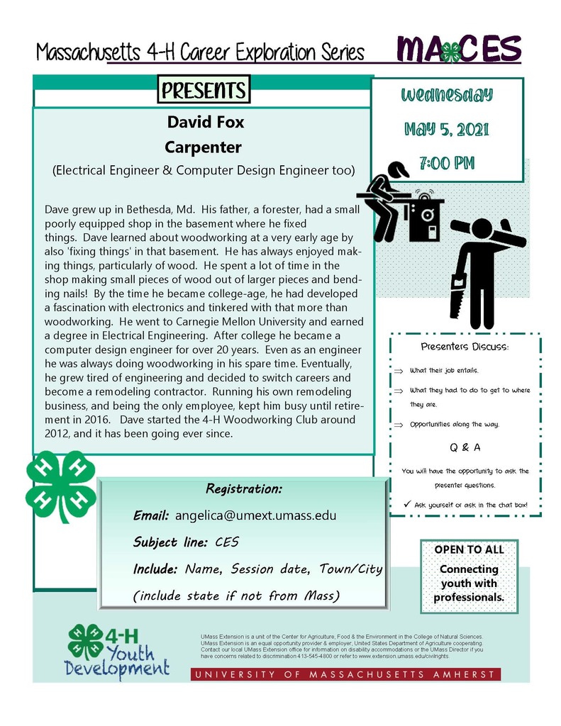 Upcoming MA 4-H event