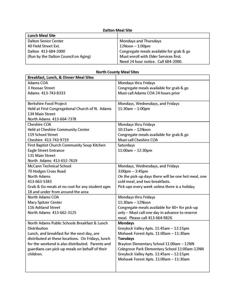 Meal Sites 7