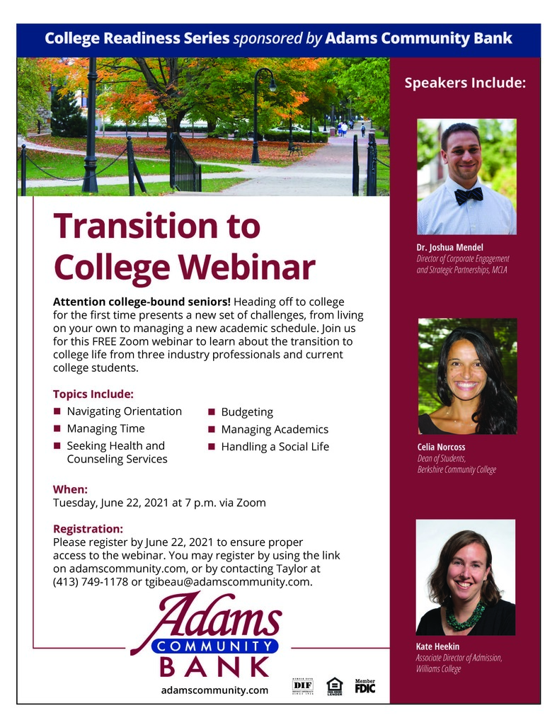 Transition to College Webinar