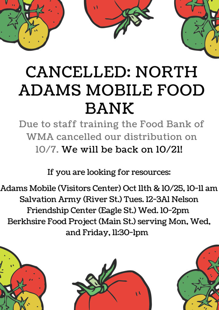 Cancelled: North Adams Mobile Food Bank