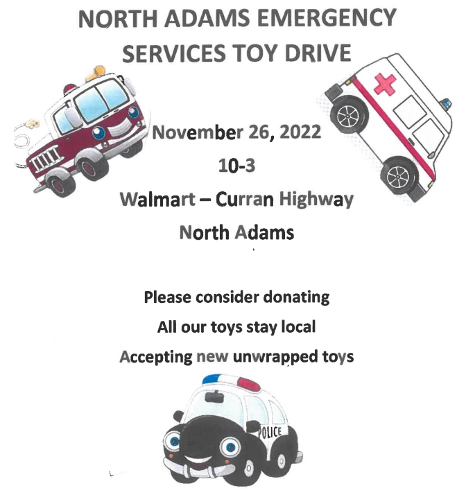 North Adams Emergency Services Toy Drive