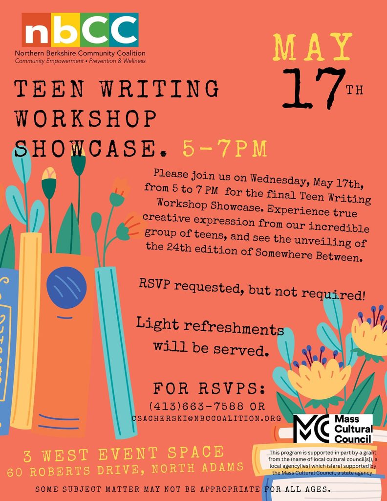 Teen Writing Workshop Showcase Flyer