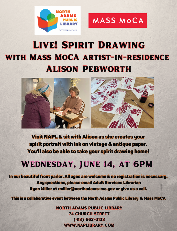 Live! Spirit Drawing with Mass MoCA Artists-in-Residence Alison Pebworth